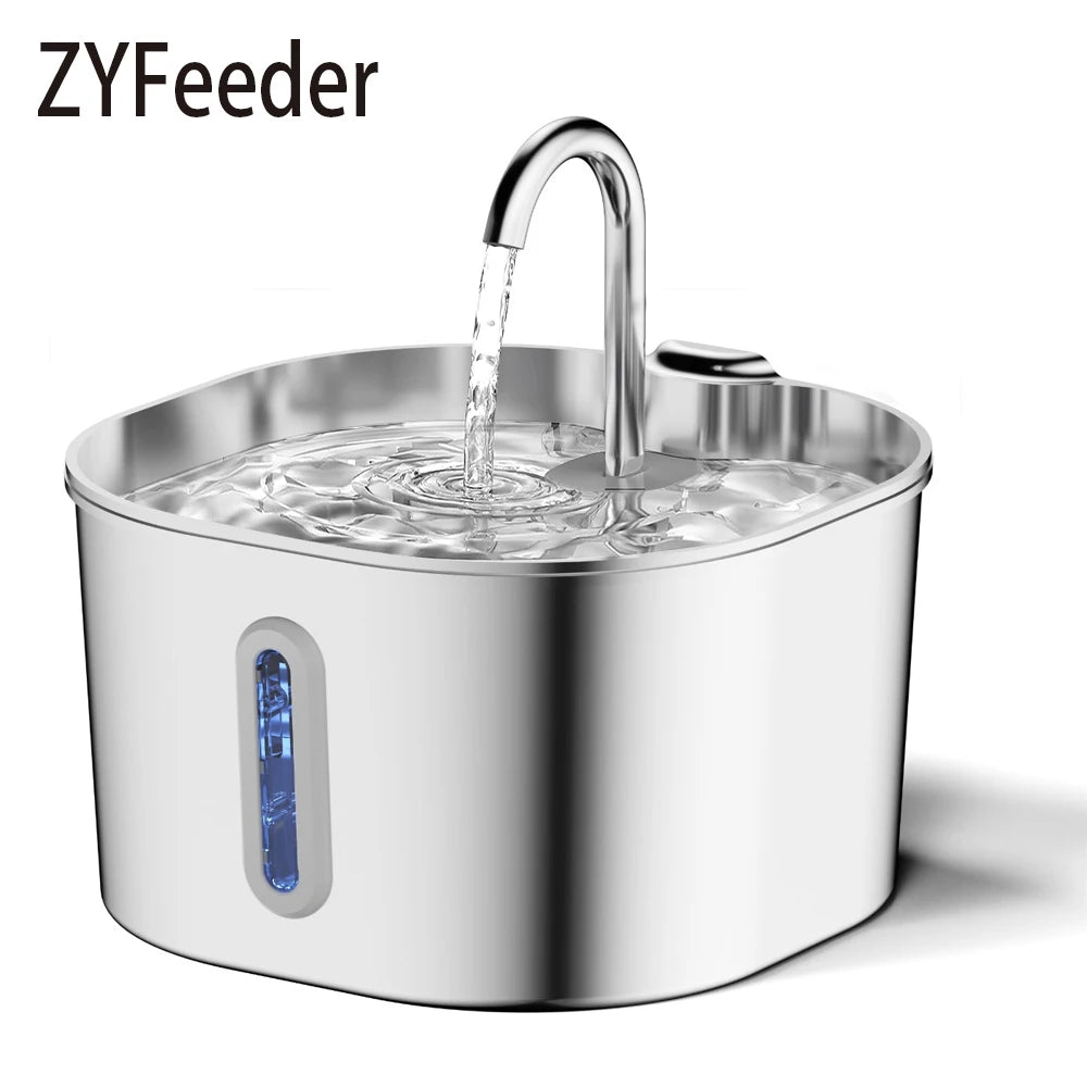 ZYFeeder Fuente de agua automática para gatos de 2,2