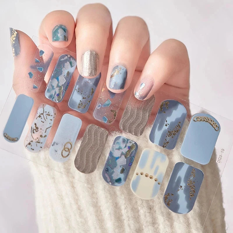 Completo uñas calcomanías moda uñas esmalte uñas