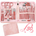 Uñas manicura herramienta set con portátil funda
