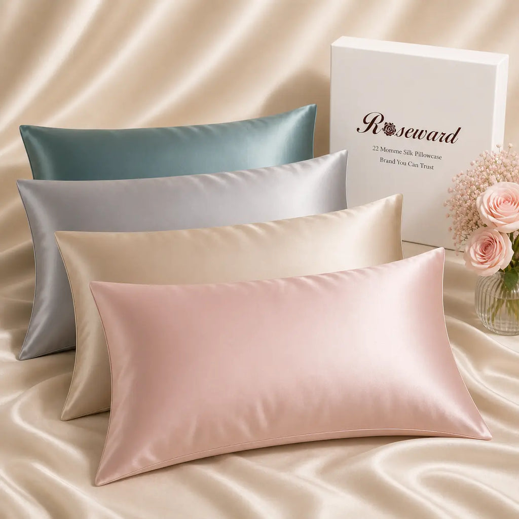 100% Mulberry Silk Pillowcase - 22 Momme, 6A, Made in USA