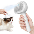 [Creator Pick] Cat Steam Brush, 3 in 1 Steamy Cat Brush with Release Button and Tank, Anti-Static Pet Spray Hair Removal Comb Shedding Grooming Kit Grooming Trimming Tool
