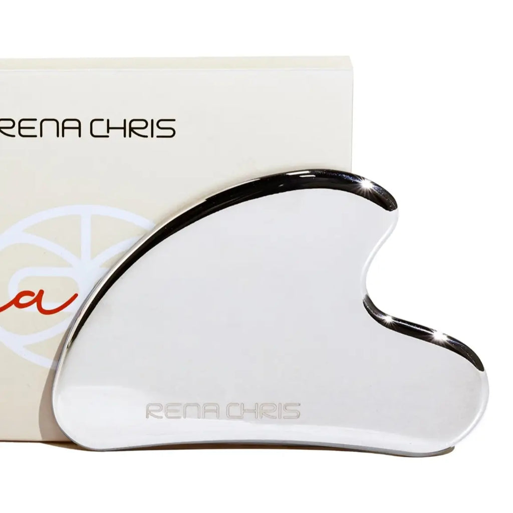 Rena Chris Stainless Steel Facial Skincare Tool/Gua Sha/Anti-Aging/Jawline/Dark Circle/Puffiness