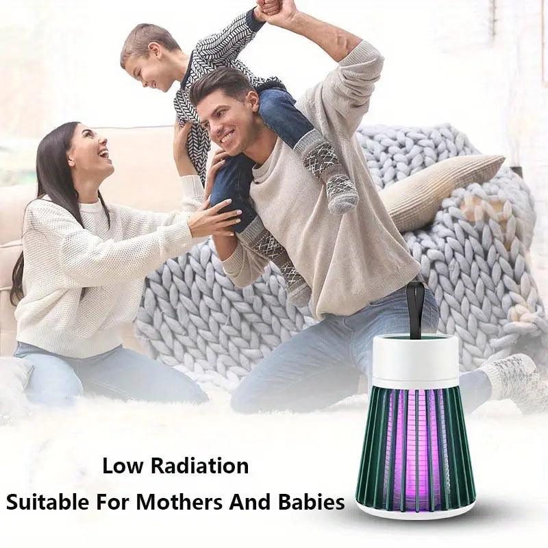 USB Rechargeable Model Electric Shock Mosquito Killer Lamp Portable Mosquito Lamp for Household Bedroom Outdoor Camping