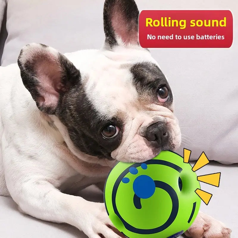 Pet Dog Toy Self-Play Ball, Rolling Sound Ball, Teeth Grinding Stress Relief, Durable Chew Toy, Fun Interactive Dog Toy