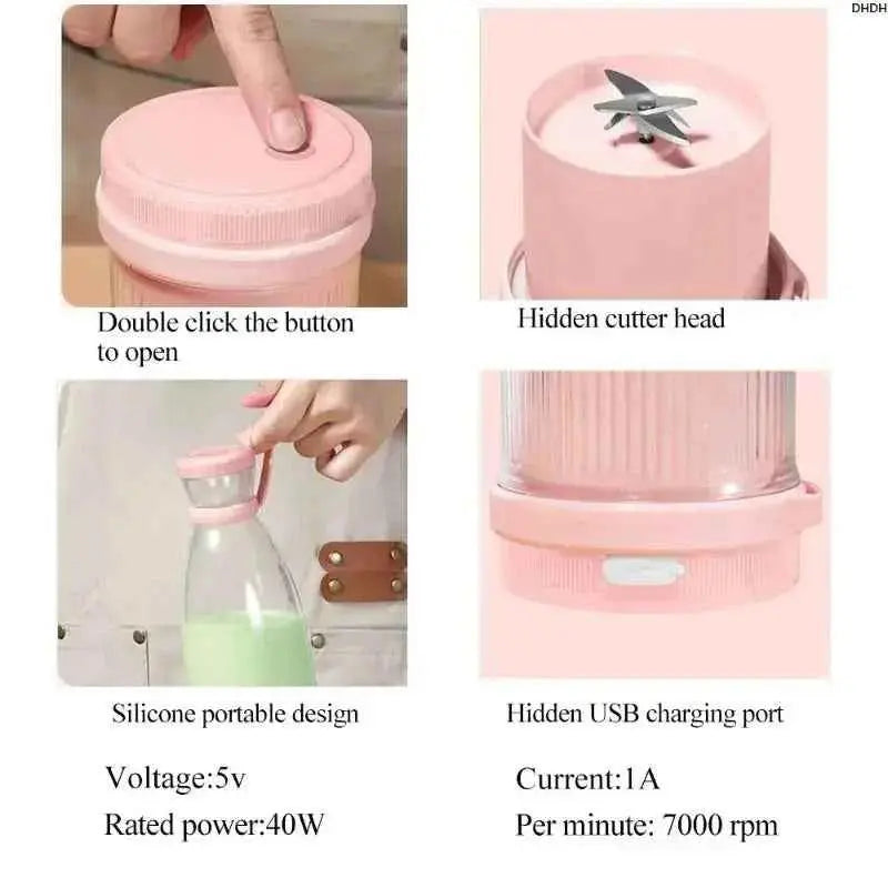Portable Blender for Shakes & Smoothies – USB Rechargeable Mini Juice Mixer