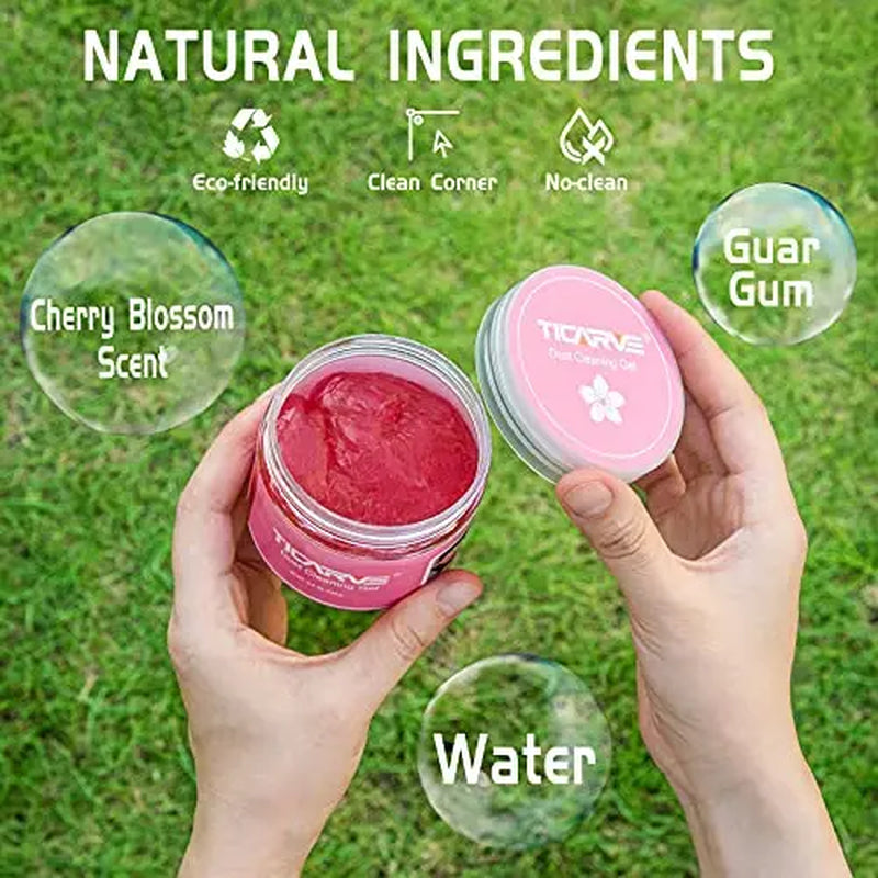TICARVE Car Cleaning Gel Detailing Putty Car Putty Auto Detailing Tools Car Interior Cleaner Cleaning Slime Car Accessories Keyboard Cleaner Rose/Nt WT: 5.6 Oz (160 Gr)