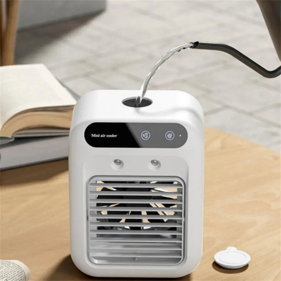 Portable Air Cooler Fan, Water Cooling Fan for Room & Office Use, Perfect Gift for Father'S Day, Ideal for Car Ventilation, Rechargeable Cooling Fan