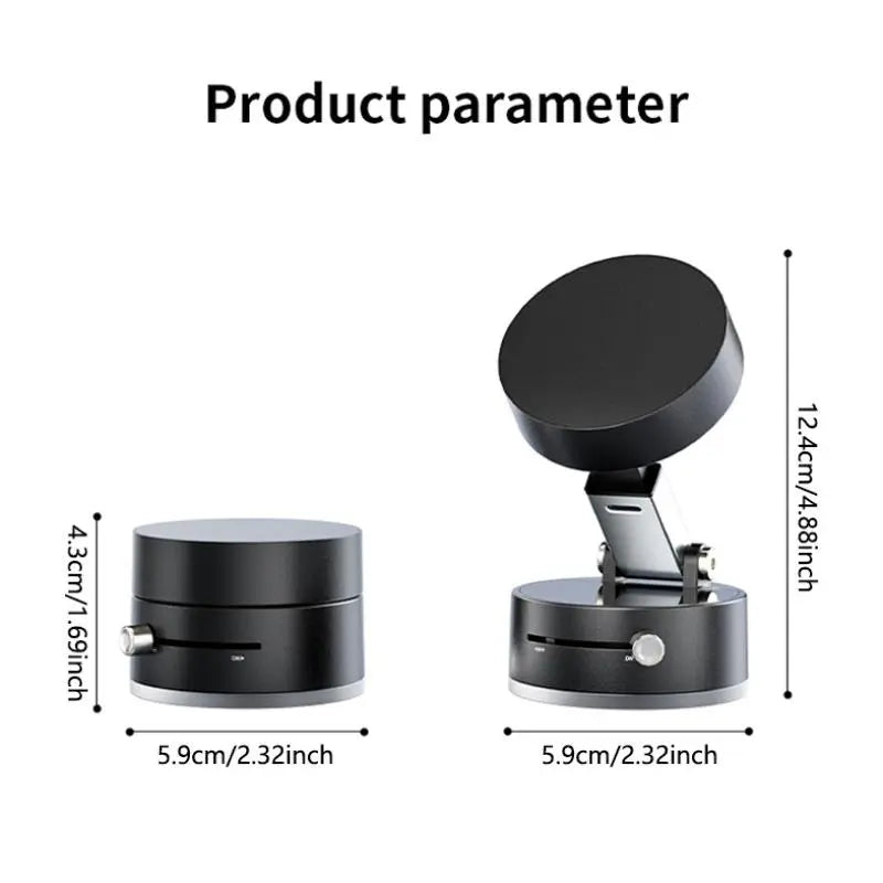 Vacuum Magnetic Car Phone Holder, 1 Count Foldable Portable Car Phone Holder, Multi-Scene Use Car Phone Mount for Car, Gym & More
