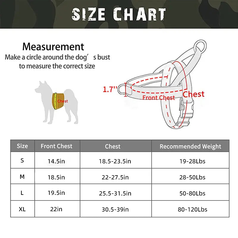 Tactical Pet Record Universal Reflective Strip Dog Harness, Multi-Size Adjustable No-Pull Safety Design, Durable High-Visibility Polyester Web Straps for Easy All-Dog Control, Reflective Strip Harness, Universal Harness
