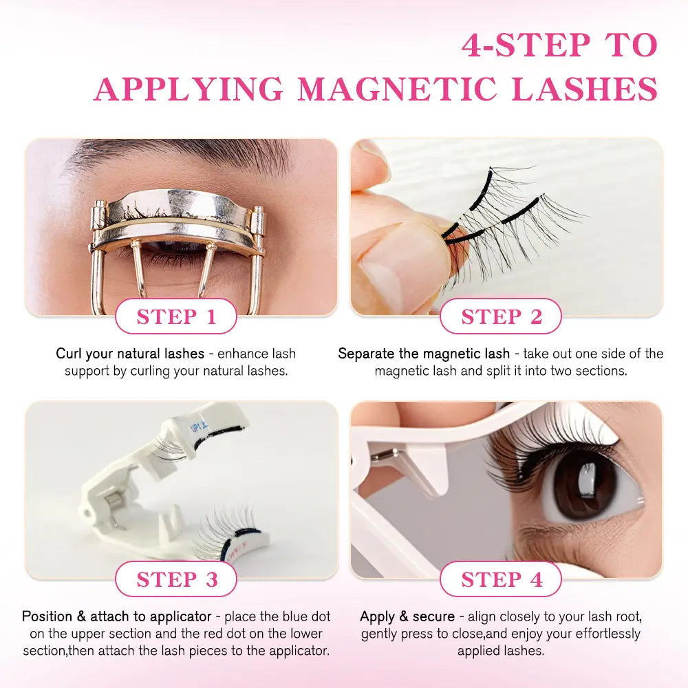 VEYESBEAUTY Nomspirit Soft Magnetic Lashes Kit Natural Fluffy Reusable Glue-Free with Applicator Gender-Neutral or Coolgirl Styles Makeup Eyelashes Extensions