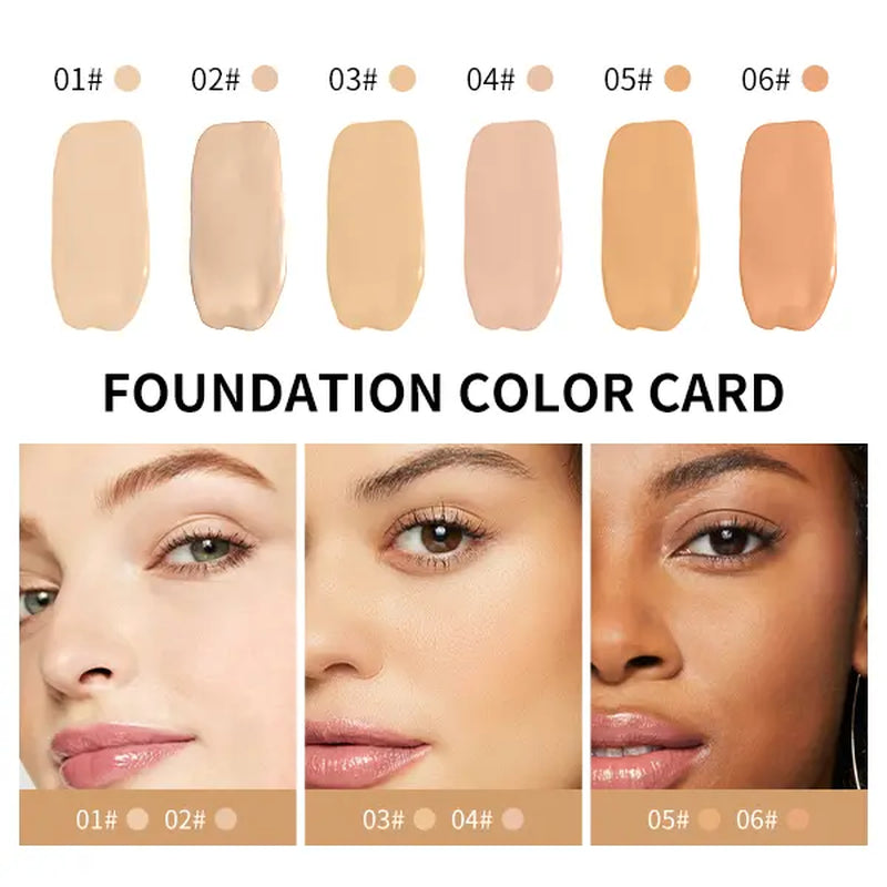 Liquid Foundation - Full Coverage, Soft Matte, Longwear, Waterproof, Sweat-Proof Natural Looking Finish Makeup Clear Lightweight Concealer Flawless