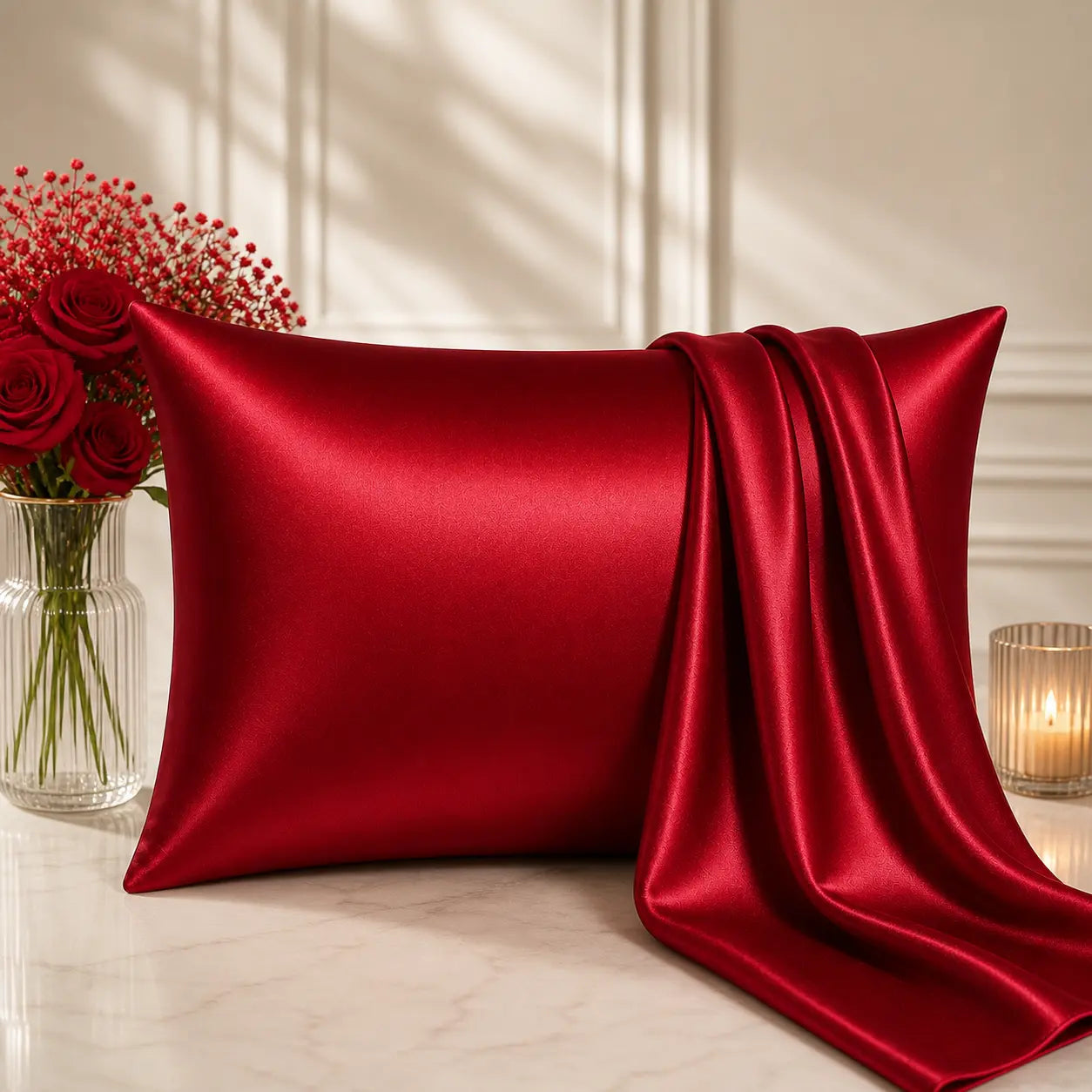 100% Mulberry Silk Pillowcase - 22 Momme, 6A, Made in USA
