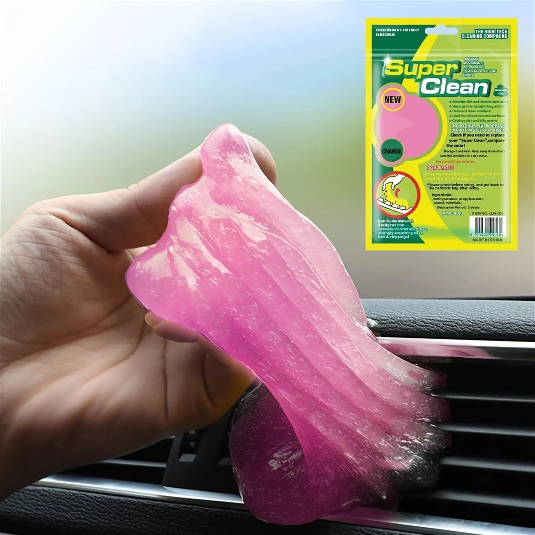 Car Air Outlet Cleaning Gel, 1 Piece Car Interior Keyboard Cleaning Tool, Home Care Supplies, Car Cleaning Agent, Interior Car Cleaner