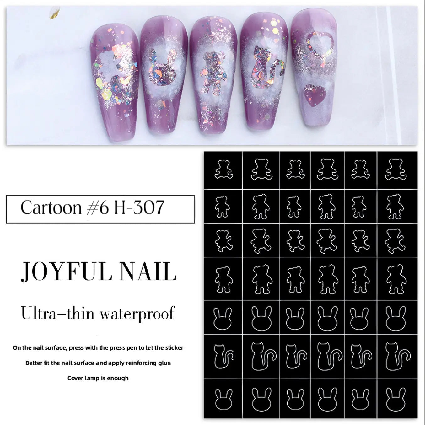 Airbrush-Specific Nail Gradient Stickers