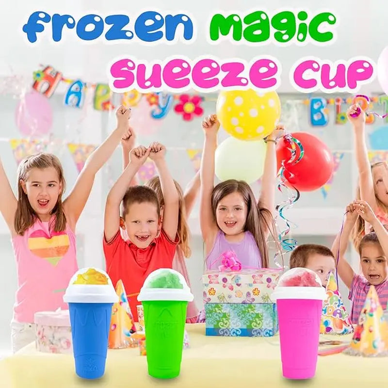Magic Slushy Maker Squeeze Cup Slushie Maker Homemade Milk Shake Maker Cooling Cup Squee DIY It for Everyone