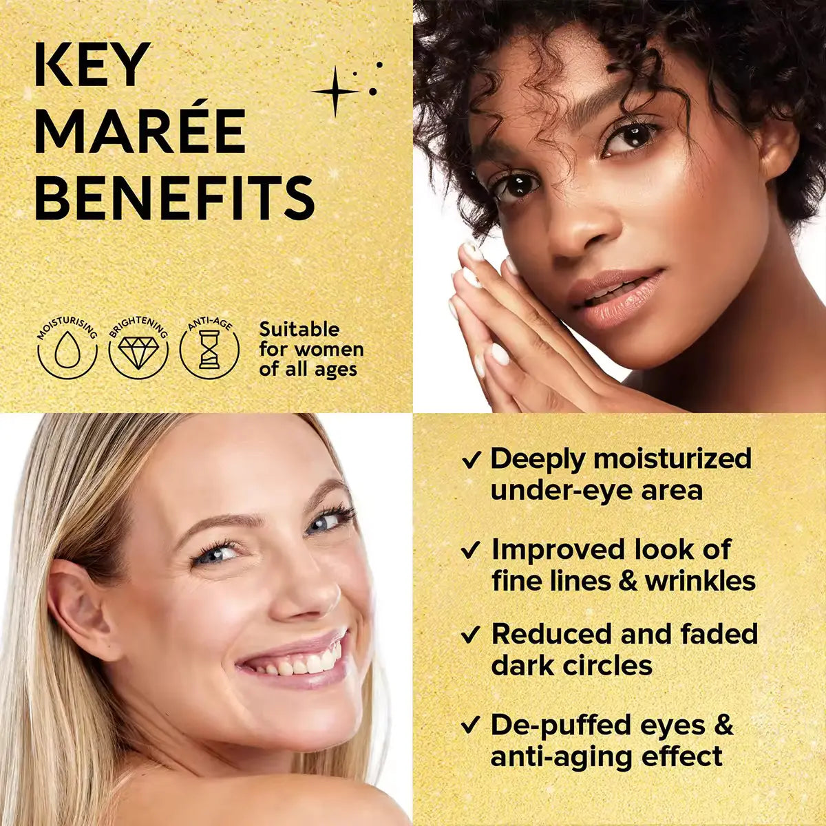 24K Gold under Eye Patches (20 Pairs), Eye Mask, Collagen Skin Care Products, Eye Patches for Puffy Eyes, Eye Masks for Dark Circles and Puffiness
