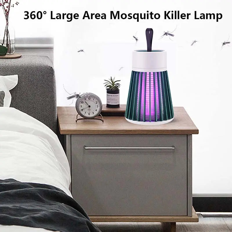 USB Rechargeable Model Electric Shock Mosquito Killer Lamp Portable Mosquito Lamp for Household Bedroom Outdoor Camping