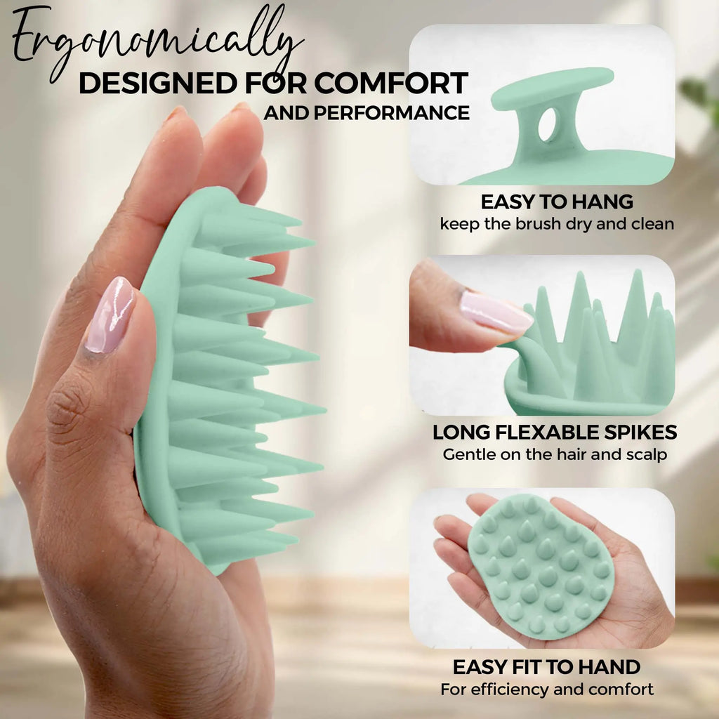 Scalp Massager Shampoo Brush - Silicon Scalp Scrubber