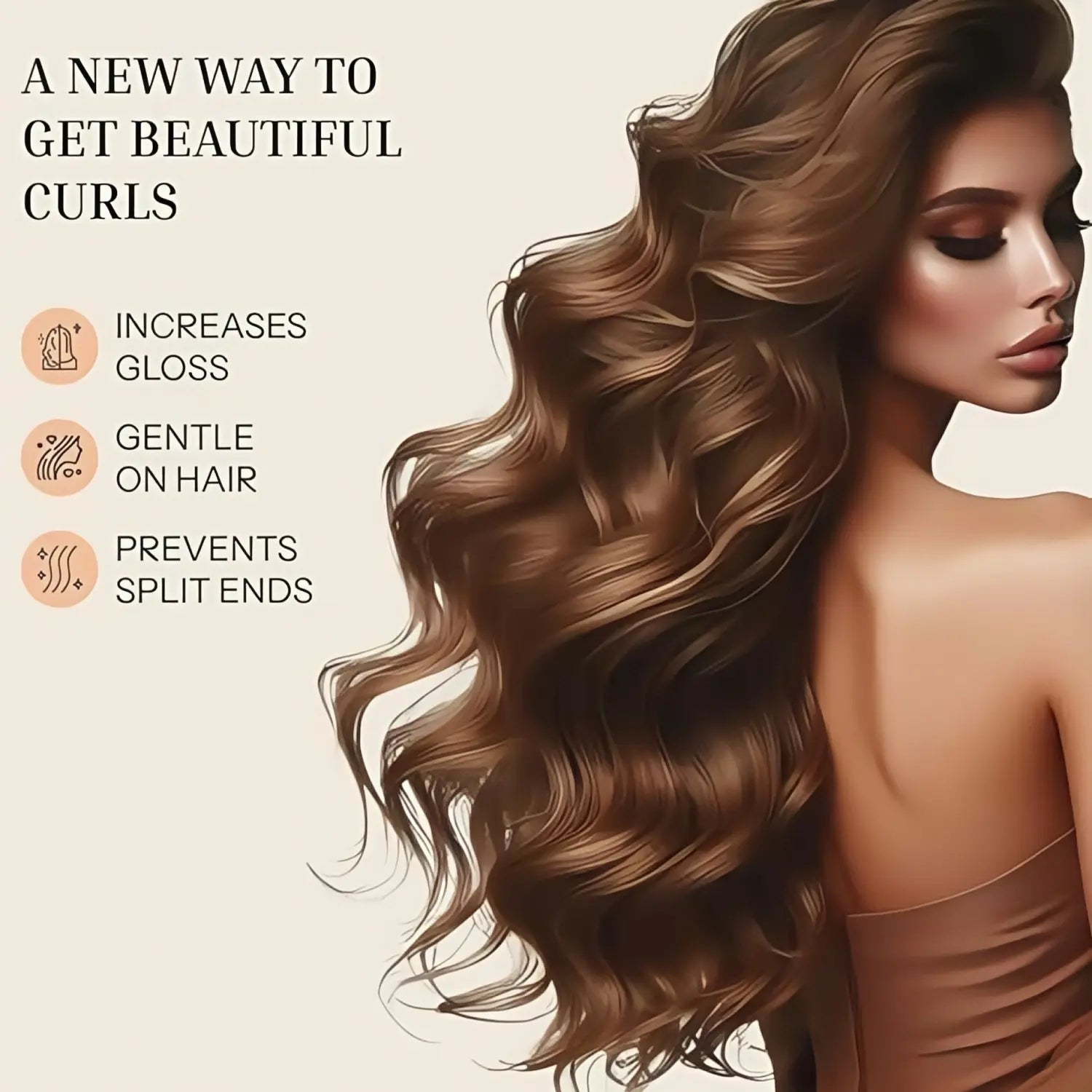 3-Piece Soft Hair Curlers Heatless Waver Kit, Non-Plug-In Manual Hair Styling Tool, Easy to Carry, Simple to Operate for Nighttime Wavy Curls