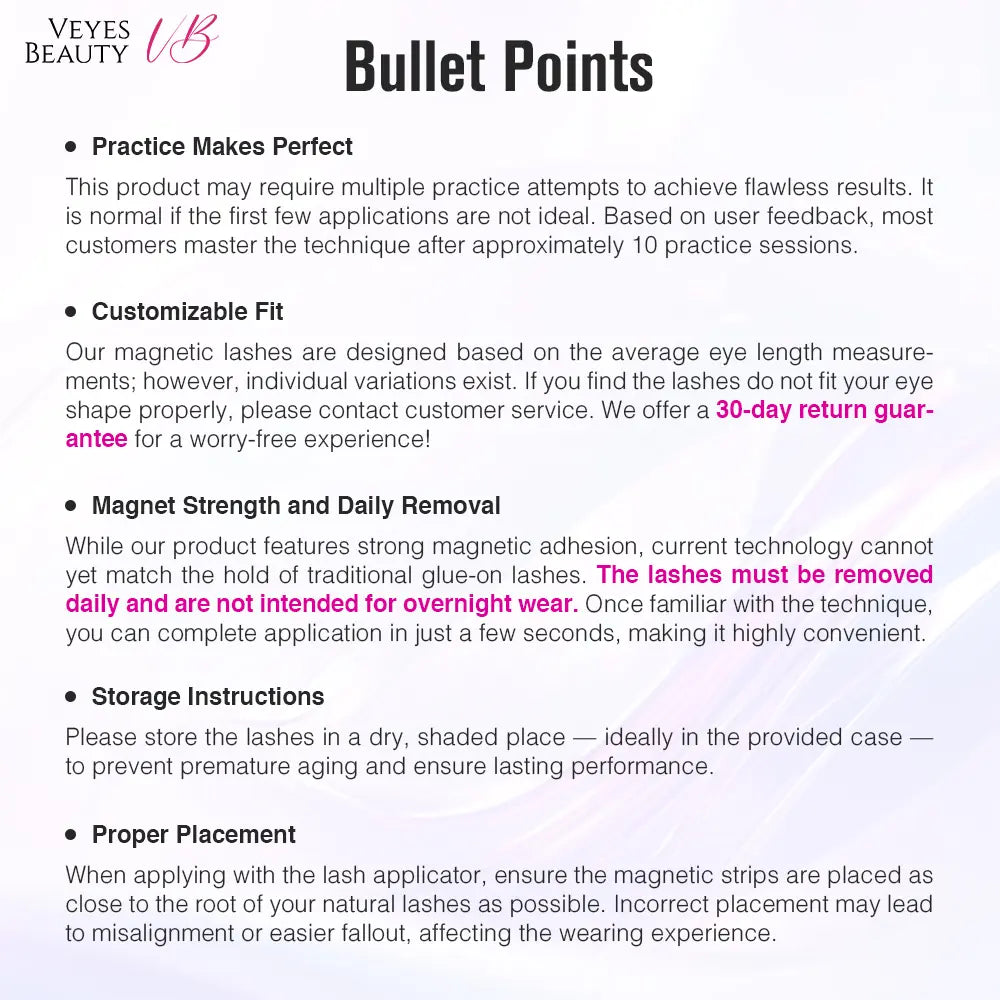 VEYESBEAUTY Nomspirit Soft Magnetic Lashes Kit Natural Fluffy Reusable Glue-Free with Applicator Gender-Neutral or Coolgirl Styles Makeup Eyelashes Extensions