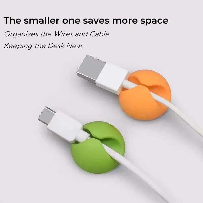 4 Counts Data Cable Fixer,Random Color Multipurpose Desktop Charging Cable Organizer, Multifunctional Self-Adhesive Data Cable Holder,Charging Cable Management,Desktop Organizer for Home Office, Desk Accessories, Office Accessories, Summer Gift Ideas