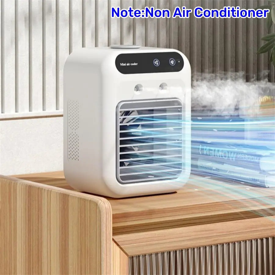 Portable Air Cooler Fan, Water Cooling Fan for Room & Office Use, Perfect Gift for Father'S Day, Ideal for Car Ventilation, Rechargeable Cooling Fan