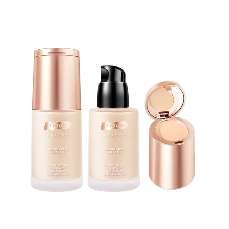 NOVO Cosmetic Lasting Makeup Nourishing Liquid Foundation for Long-Lasting Coverage - Concealer